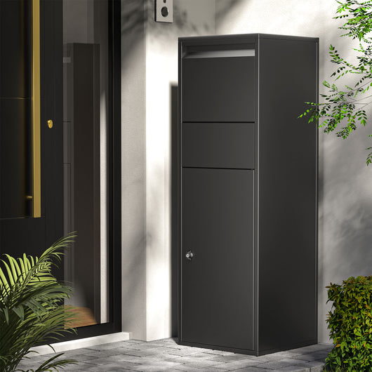 Cassetta postale portapacchi nera per pacchi medi e piccoli Parcel box