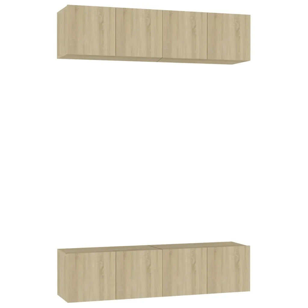 Mobili Porta TV 4 pz | Armadietto TV | Mobile Porta TV Rovere Sonoma 60x30x30cm Legno Multistrato