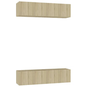 Mobili Porta TV 4 pz | Armadietto TV | Mobile Porta TV Rovere Sonoma 60x30x30cm Legno Multistrato