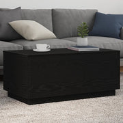 Tavolino da Soggiorno con Luci LED-Tavolino da Salotto-Tavolo Rovere Nero 90x50x40 cm 223367