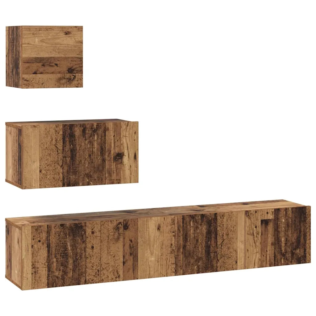 Set mobile TV 4 pcs Legno vecchio Legno multistrato 3393435