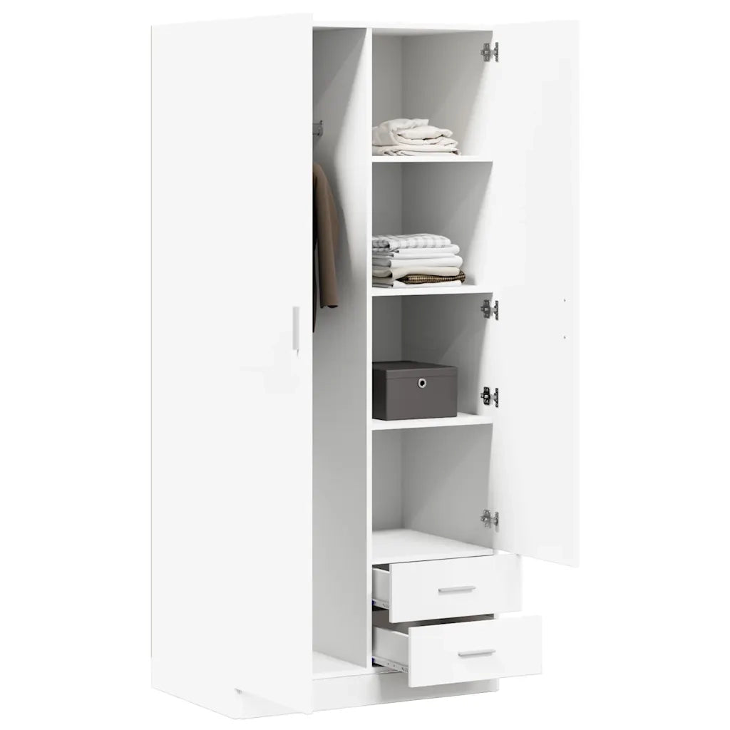Armadio Bianco 80x52x180 cm in Legno Multistrato CFW8668362
