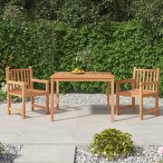 Set da Pranzo per Giardino 3 pz in Legno Massello di Teak 3157146