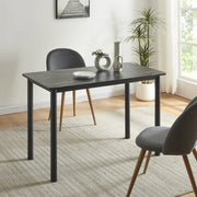 Tavolo da Pranzo Tammela 120 x 60 cm Effetto Marmo Nero [en.casa]