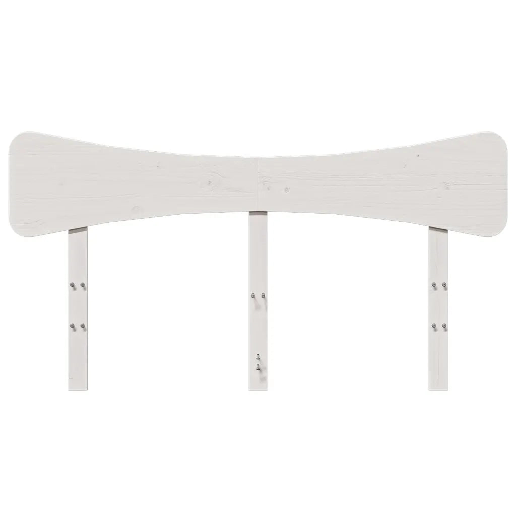 Testiera Bianca 150 cm in Legno Massello di Pino