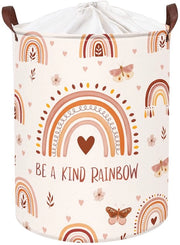 Cestello Arcobaleno Culla per Bambini con Manigliona Cassetto per Abbigliamento Giocattolo per Ragazze Cassetto per la Camera da Bambino, 40 * 50 cm