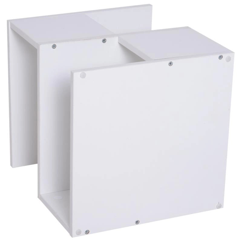 TAVOLINO SALOTTO DESIGN MODERNO 2 RIPIANI DESIGN MODERNO LEGNO BIANCO