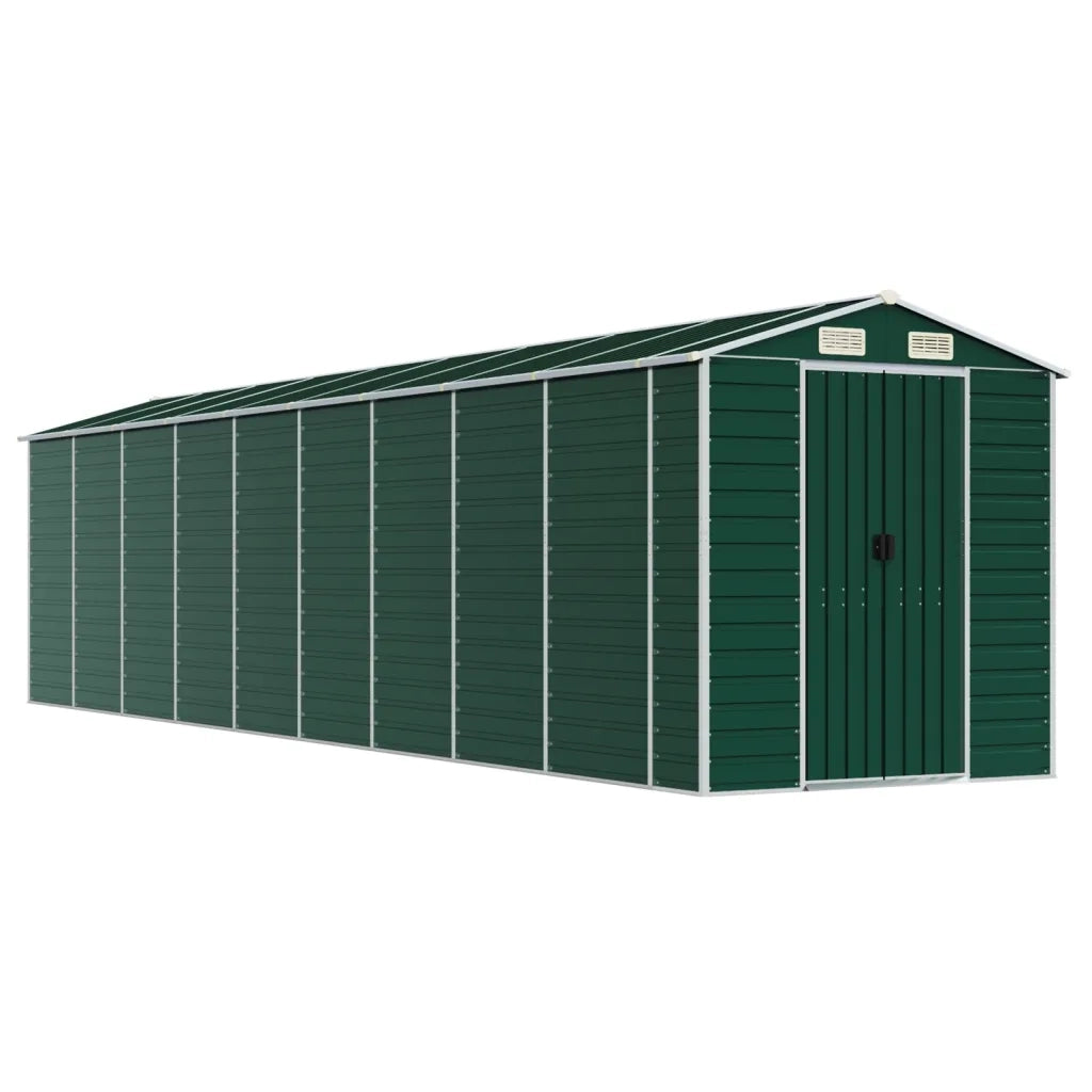 Capanno da Giardino Verde 191x810x198 cm in Acciaio Zincato 3188239