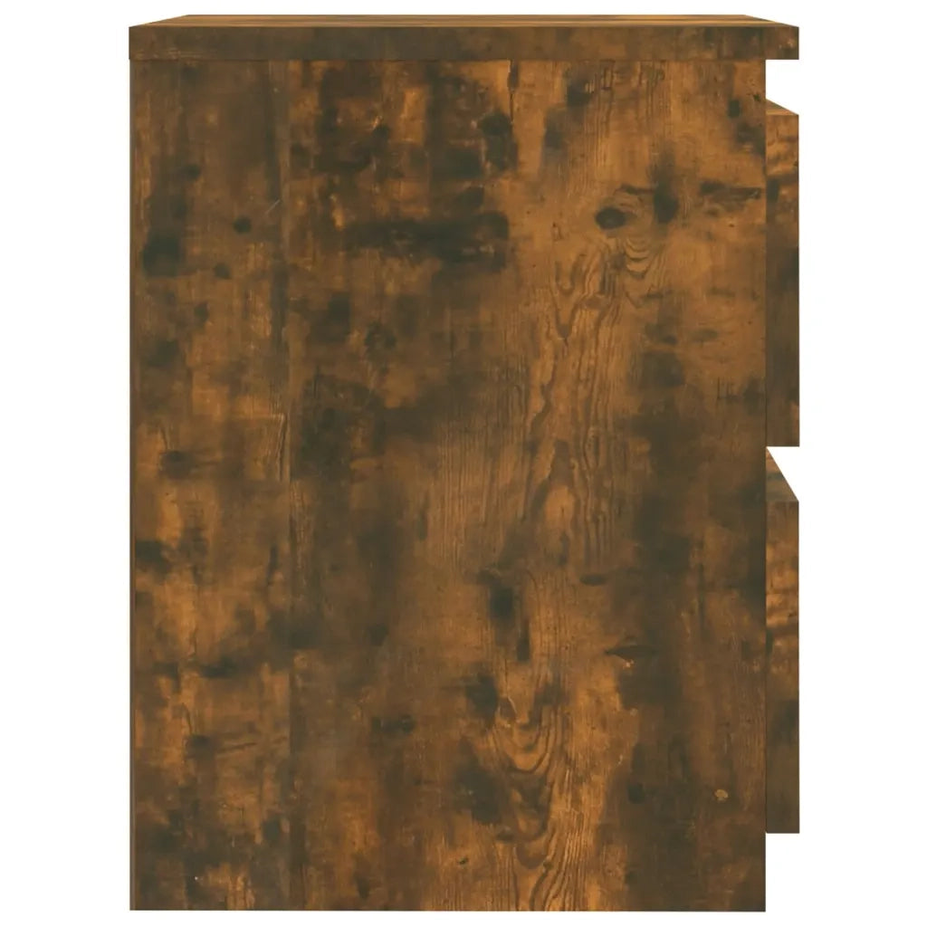 Comodini 2 pz rovere affumicato 30x30x40 cm in Legno Multistrato 815328