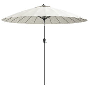 Ombrellone da Esterni Palo in Alluminio 270 cm Bianco Sabbia cod mxl 54730