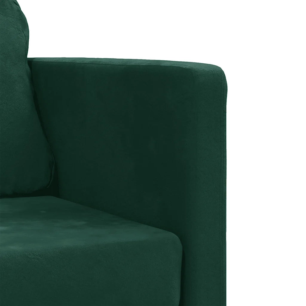 Divano Letto da Terra 2 in 1 Verde Scuro 122x204x55 cm Velluto 353961