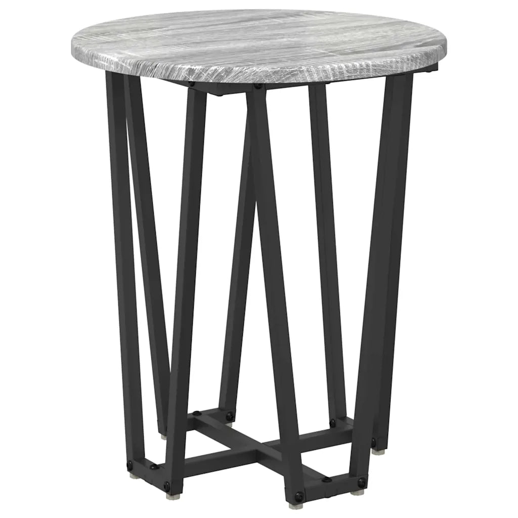 Set tavolini 2 pcs Grigio Sonoma e Nero 869723