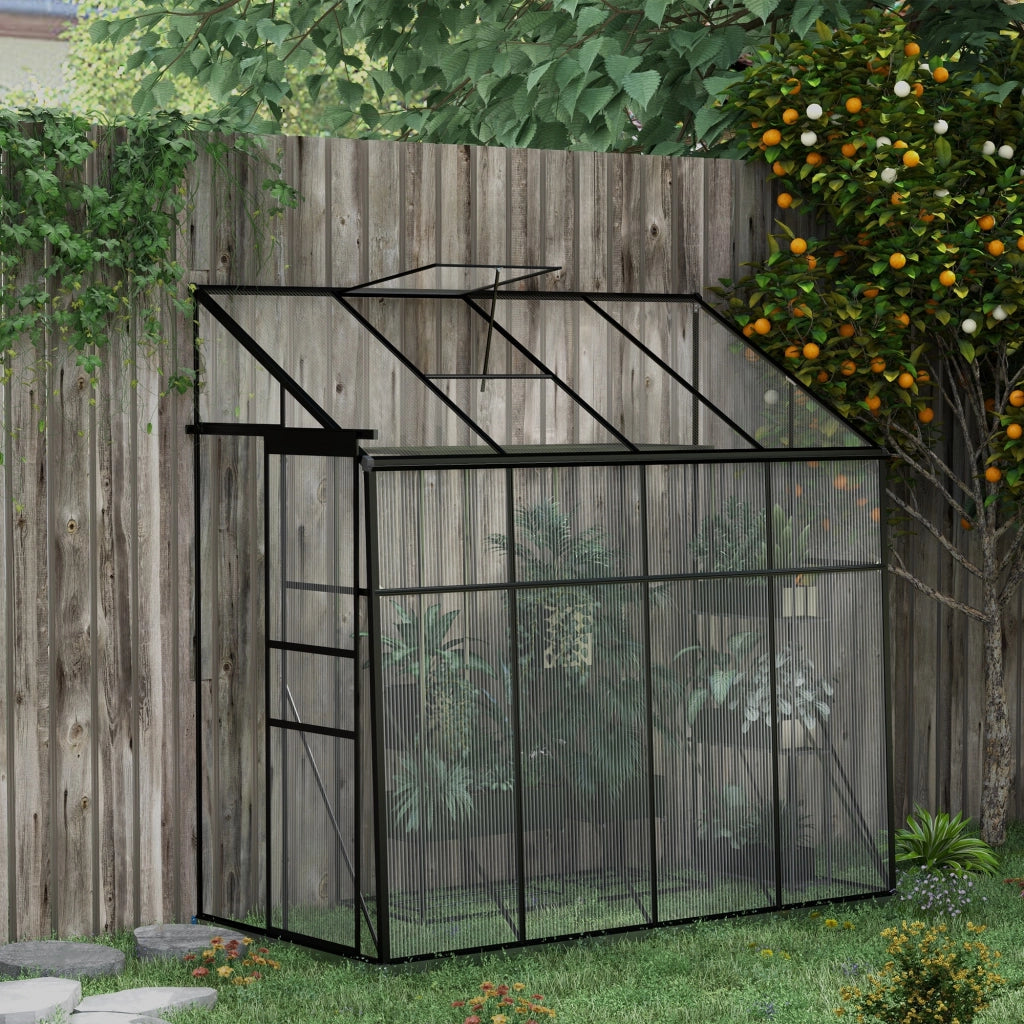 Serra da giardino in policarbonato ¨C zephmum ¨C nero 127x253x240 cm