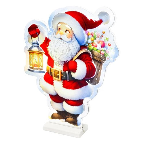 Decorazione luminosa natale kaemingk 487970 babbo natale