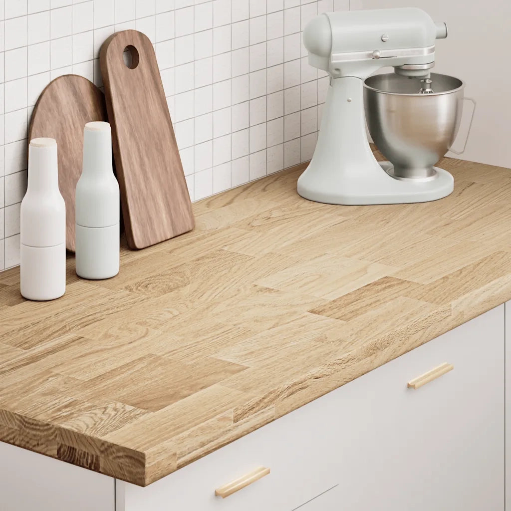 vidaXL Piano di Lavoro Cucina 140x63,5x4 cm Legno Massello Rovere