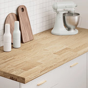 vidaXL Piano di Lavoro Cucina 140x63,5x4 cm Legno Massello Rovere