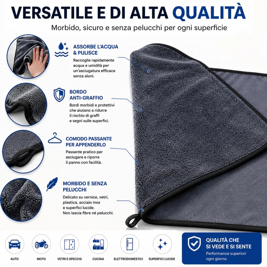 Panno Microfibra Auto 60 x 50 cm Pile Assorbente 17387-3