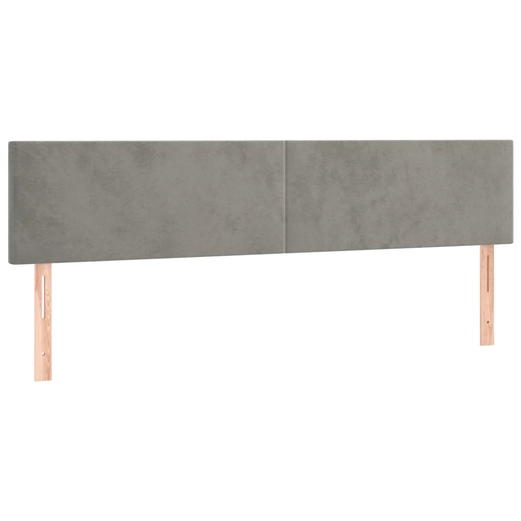 Letto a Molle con Materasso e LED Grigio Chiaro 200x200 cm Velluto 3134303