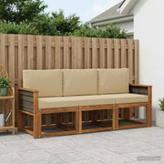Set di divani da esterno 3 pz Naturale 3384949