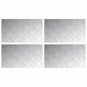 Gradini per Scale 4 pz | Tappetini per scale autoadesivi Argento 70 x 40 cm Alluminio