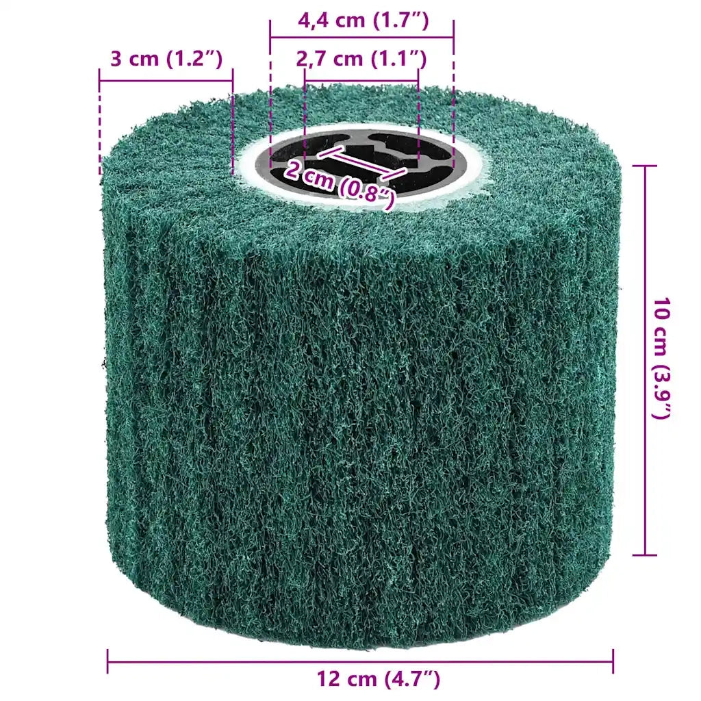 Rulli Abrasivi 3 pcs Verde 12 x 12 x 10 cm Fibre sintetiche 42008339