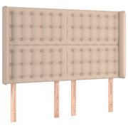 Testiera | Testata ad Orecchio Cappuccino 147x16x118/128 cm in Similpelle