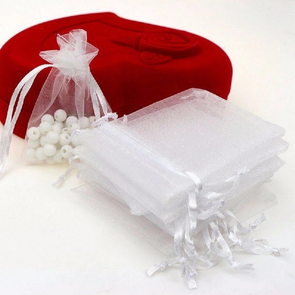 Trade Shop - 50 Veli Sacchetti Organza Tulle Per Confetti Regalo Bomboniera -