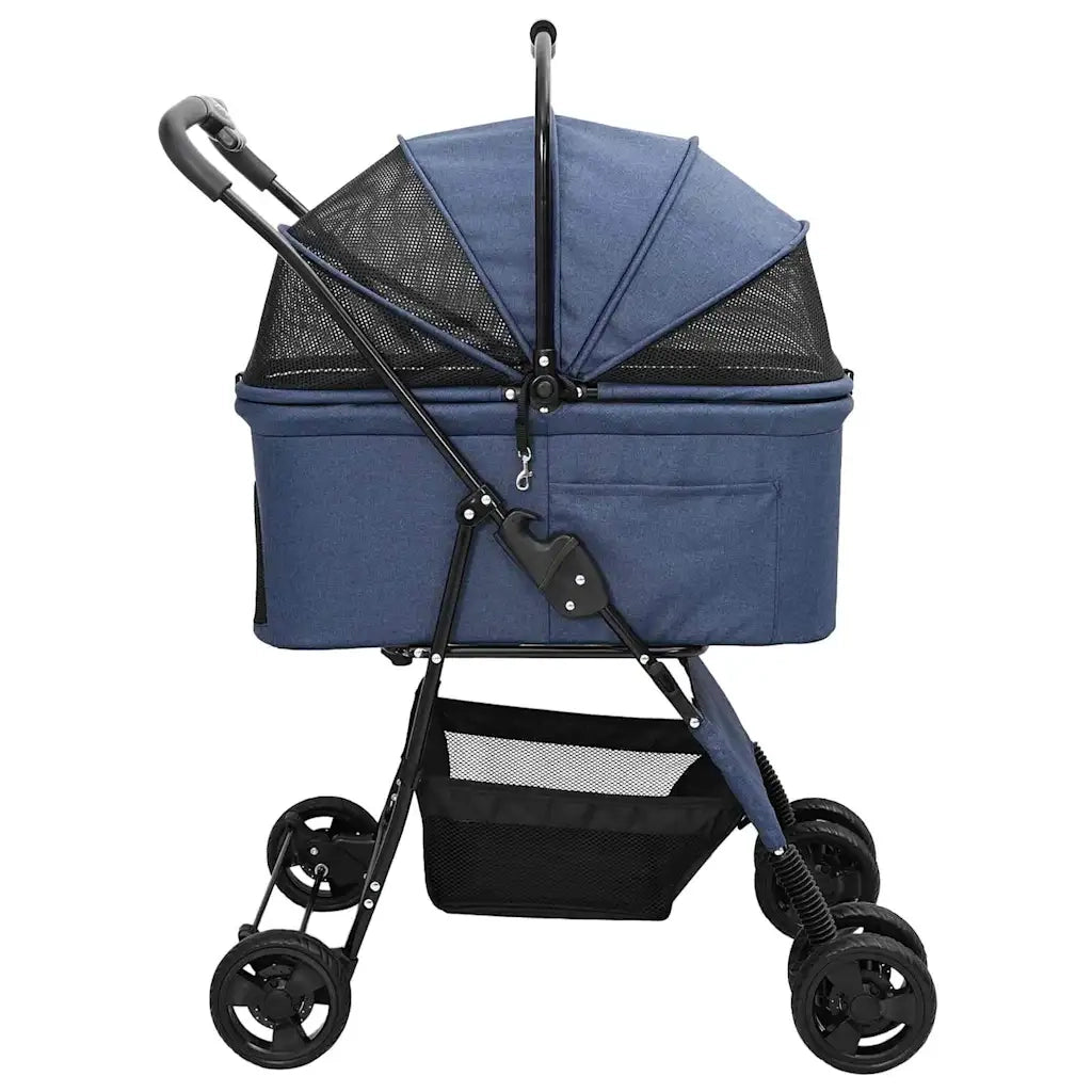 Passeggino pieghevole per animali Blu 81 x 47 x 99 cm CFW5582011