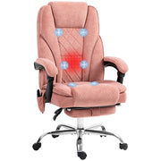 Sedia da ufficio ergonomica ¨C zephmum ¨C rosa con schienale regolabile e poggiapiedi