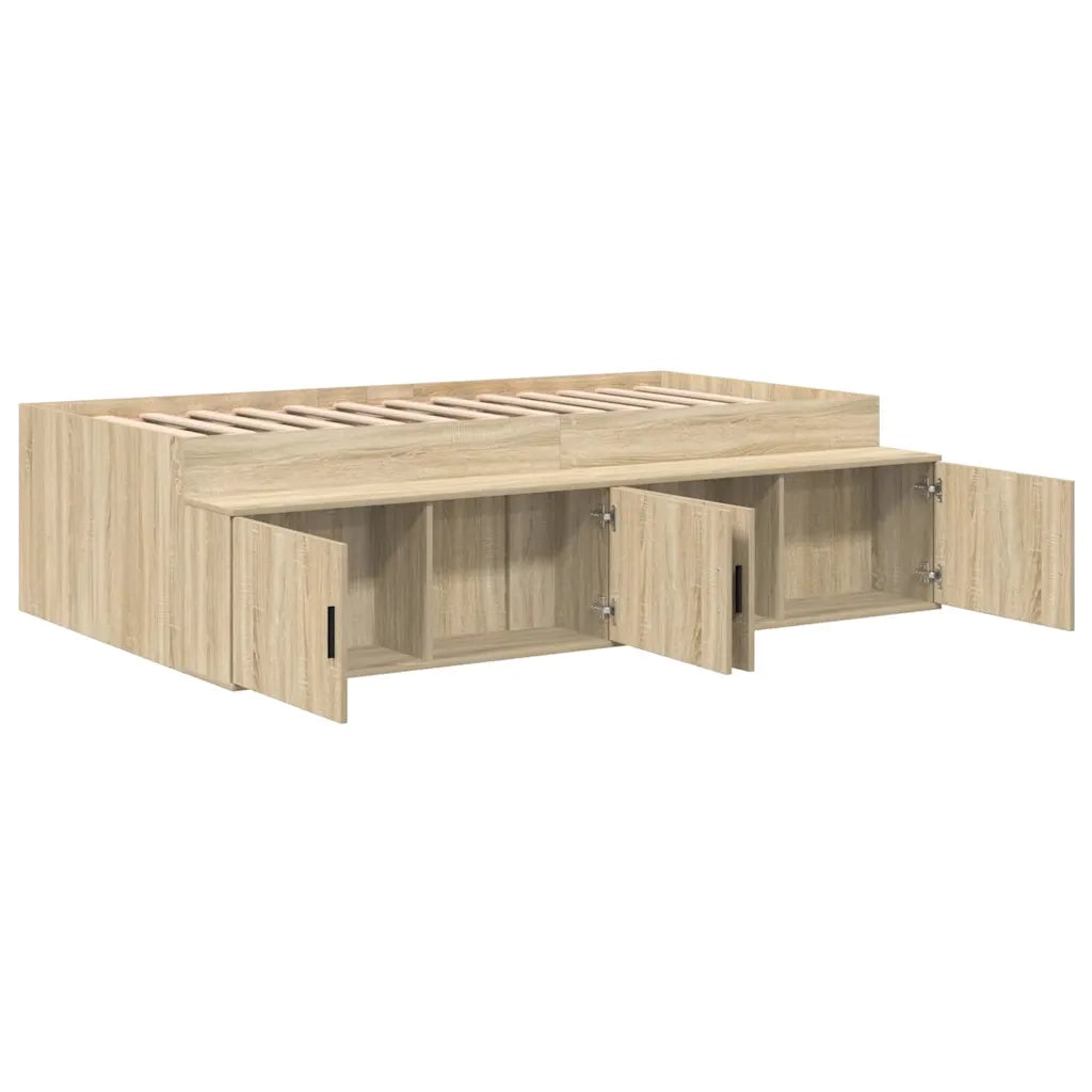 Struttura del letto con cassetto Rovere Sonoma 90 x 190 cm 3335207