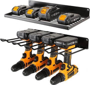 Organizzatore di Strumenti Elettrici per Parete con Raggiunto per 4 Strumenti - Organizzatore di Strumenti per Fai da Te - Progetto di Reticolo Anti-derapante - Raggiunto di Magazzino per Garage