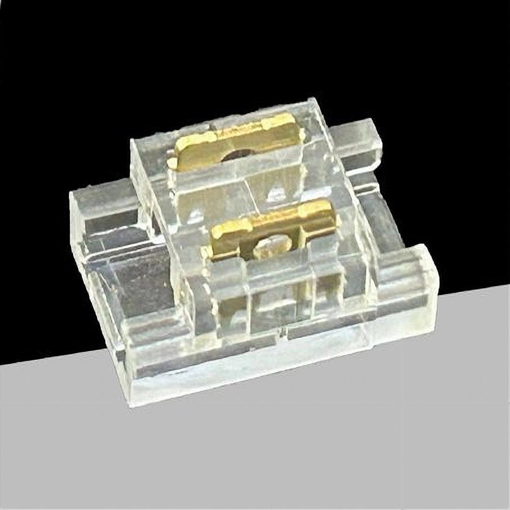 Trade Shop - Kit 10pz Connettore Trasparente Lineare Per Striscia Strip Led 2 Pin 5mm Cn5mm-d -
