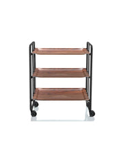Carrello da cucina pieghevole nero con ruote BAUHAUS 3 ripiani