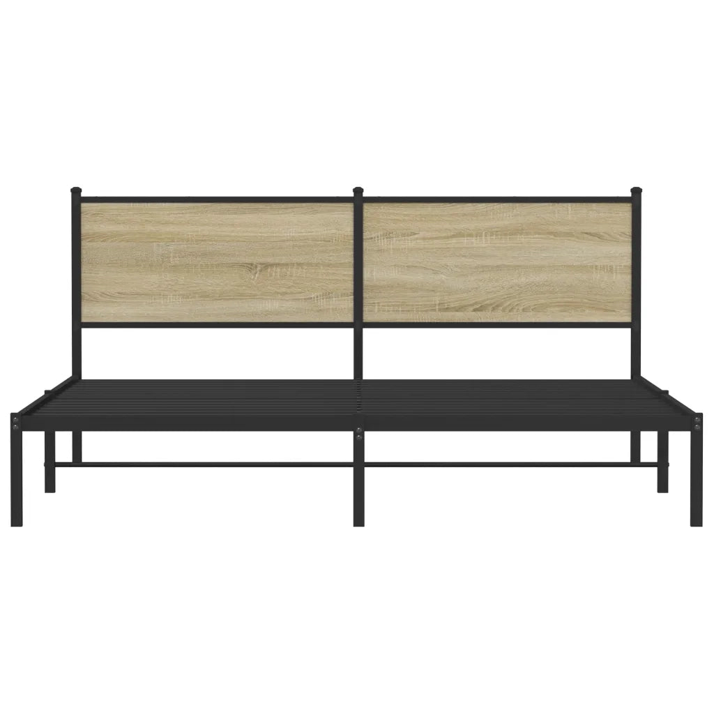 Giroletto senza Materaso in Metallo Rovere Sonoma 183x213 cm