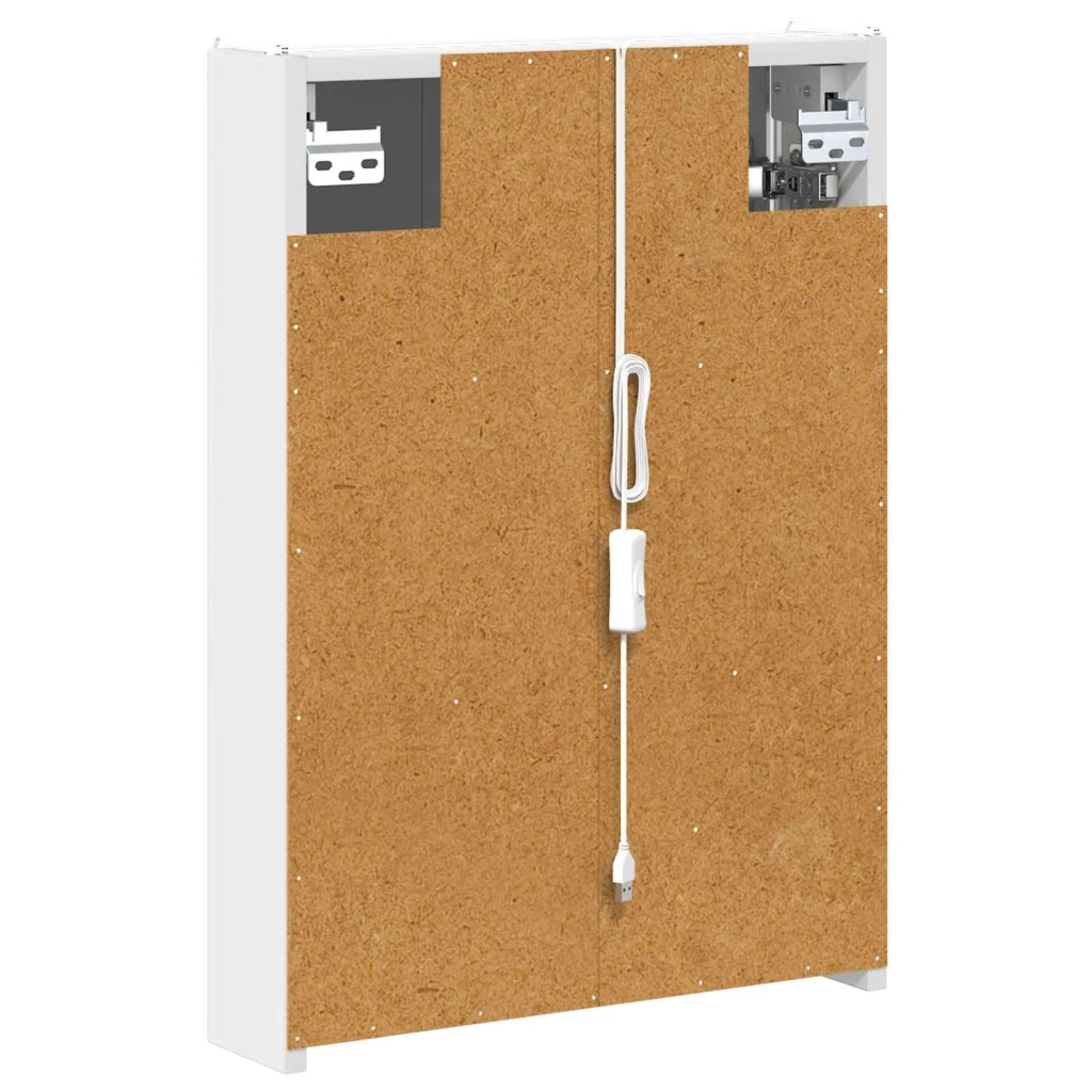 Mobiletto per specchio da bagno Bianco 43 x 11,5 x 60,5 cm 889223