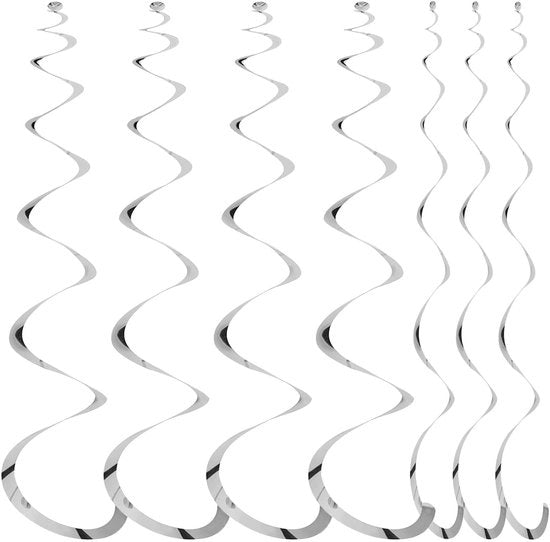 ONF3 - Difensore da Uccelli - Spirale Riflettente - Aereo - Argento - Repellente per Passeri - Adatto per Giardino e Balcone - 7 pezzi