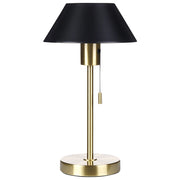 Lampada da tavolo in metallo nero e dorato 37 cm con paralume conico soggiorno camera da letto ufficio