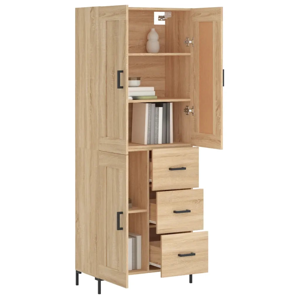 Credenza Rovere Sonoma 69,5x34x180 cm in Legno Multistrato 3200004