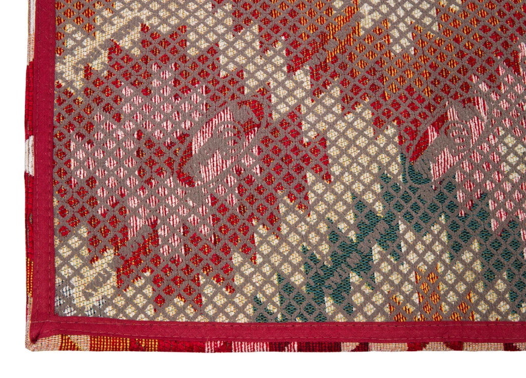 Tappeto Arredo Antiscivolo Camera Salotto Disegno Astratto Geometrico Avana By Suardi - 140x200 - Rosso