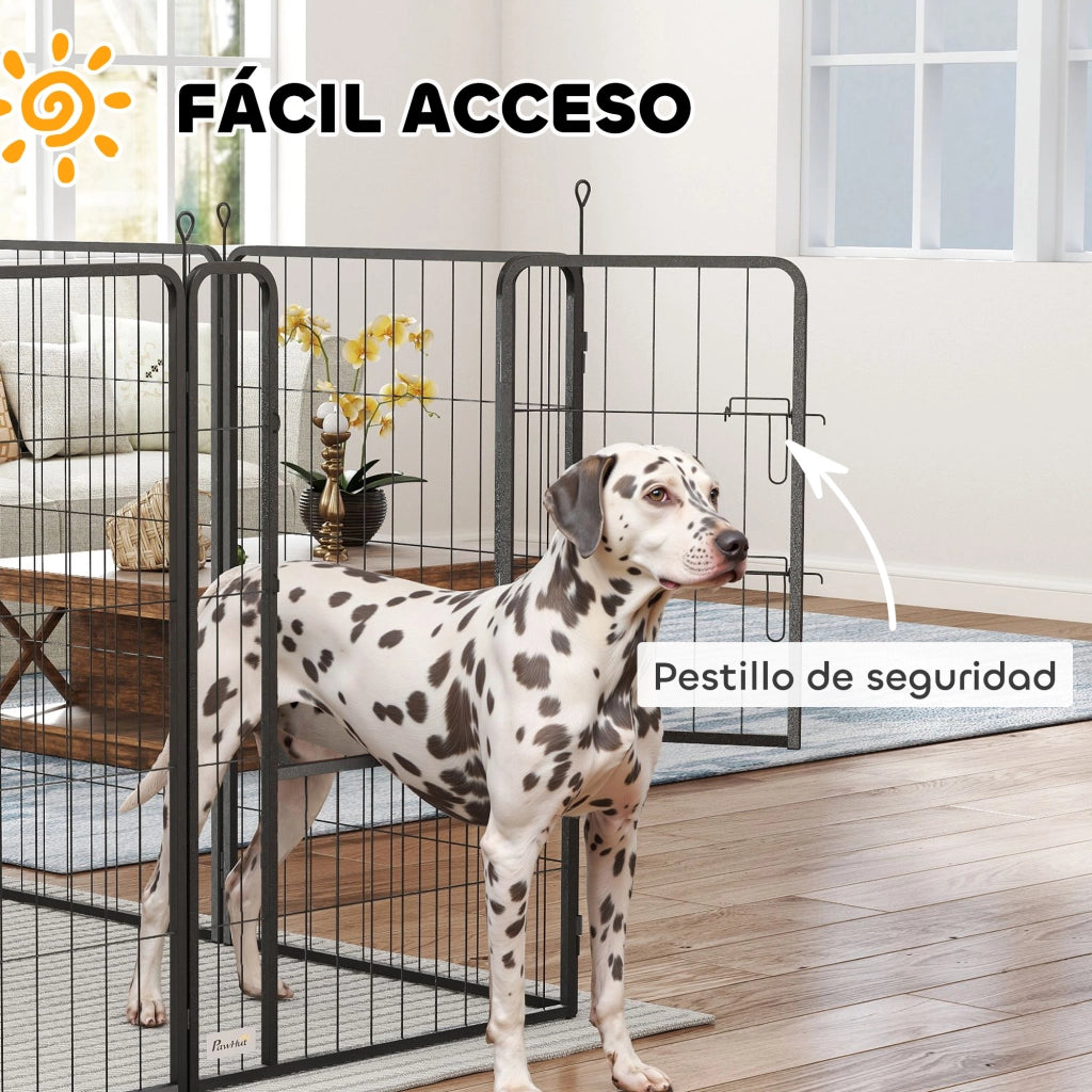 Recinzione per Cani 12 Pannelli ¨C zephmum ¨C Nero 100 cm