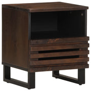 Set di 2 Comodini | Armadio da Notte | Mobiletto da notte 40x34x46 cm in Legno Massello di Mango