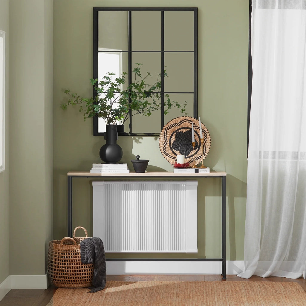 Tavolo da Consolle Vintage Tavolo da Ingresso Tavolo per Divano salvaspazio L120*P20*A80 cm Beige FSB19-XL-Z
