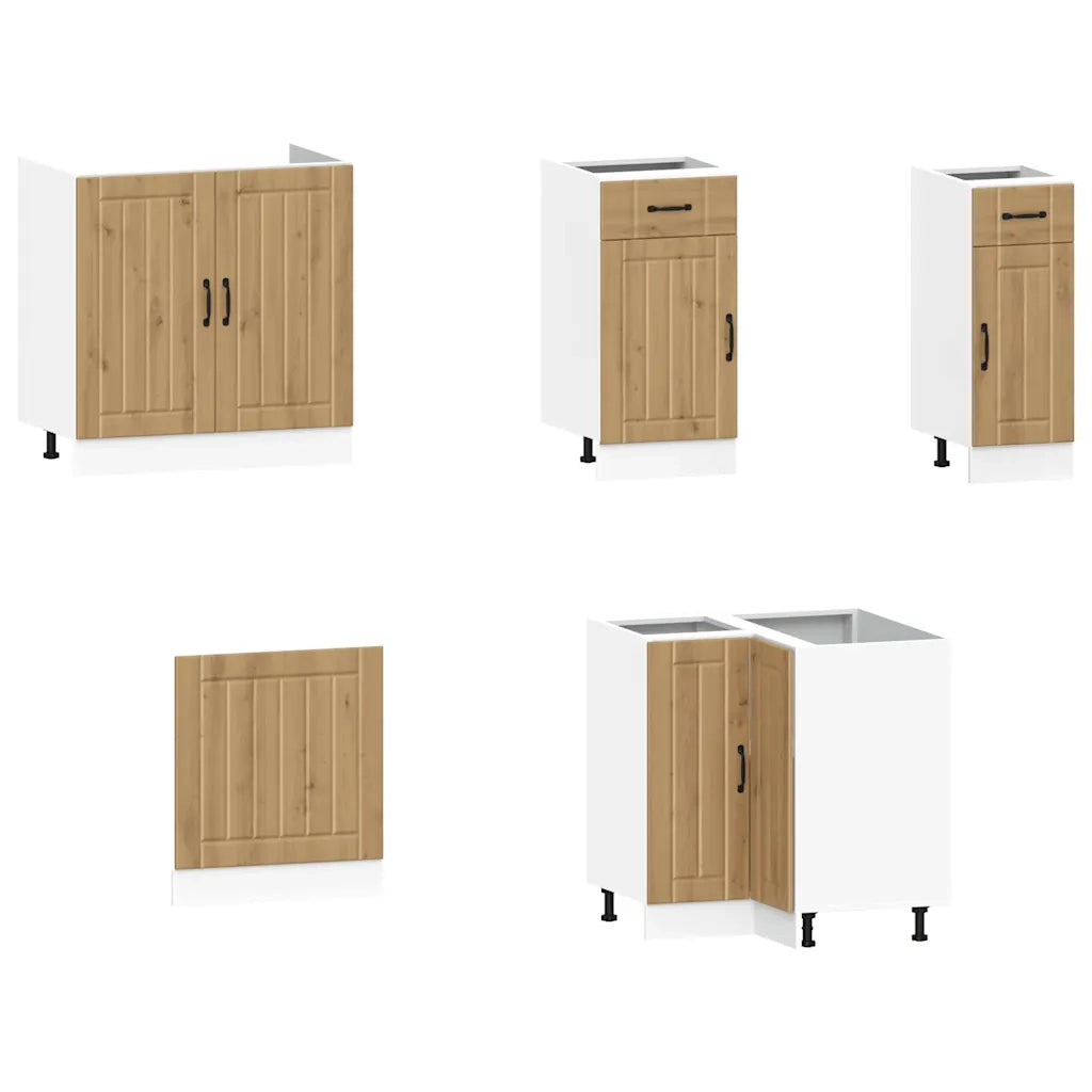 Set Mobili da Cucina 11 pz Lucca Rovere Artigianale Truciolato 3314960