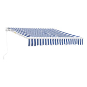 Tenda da sole con manovella 250 x 200 cm blu bianco 03_0008299