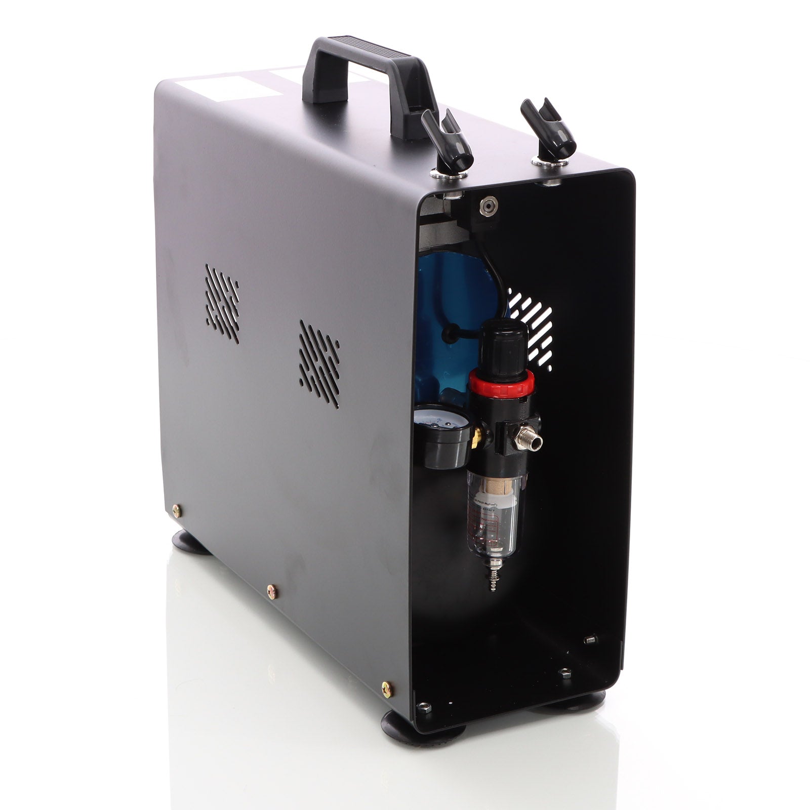 Compressore per aerografo AS196A con serbatoio aria 2 cilindri 6 bar Interruttore a 2 fasi