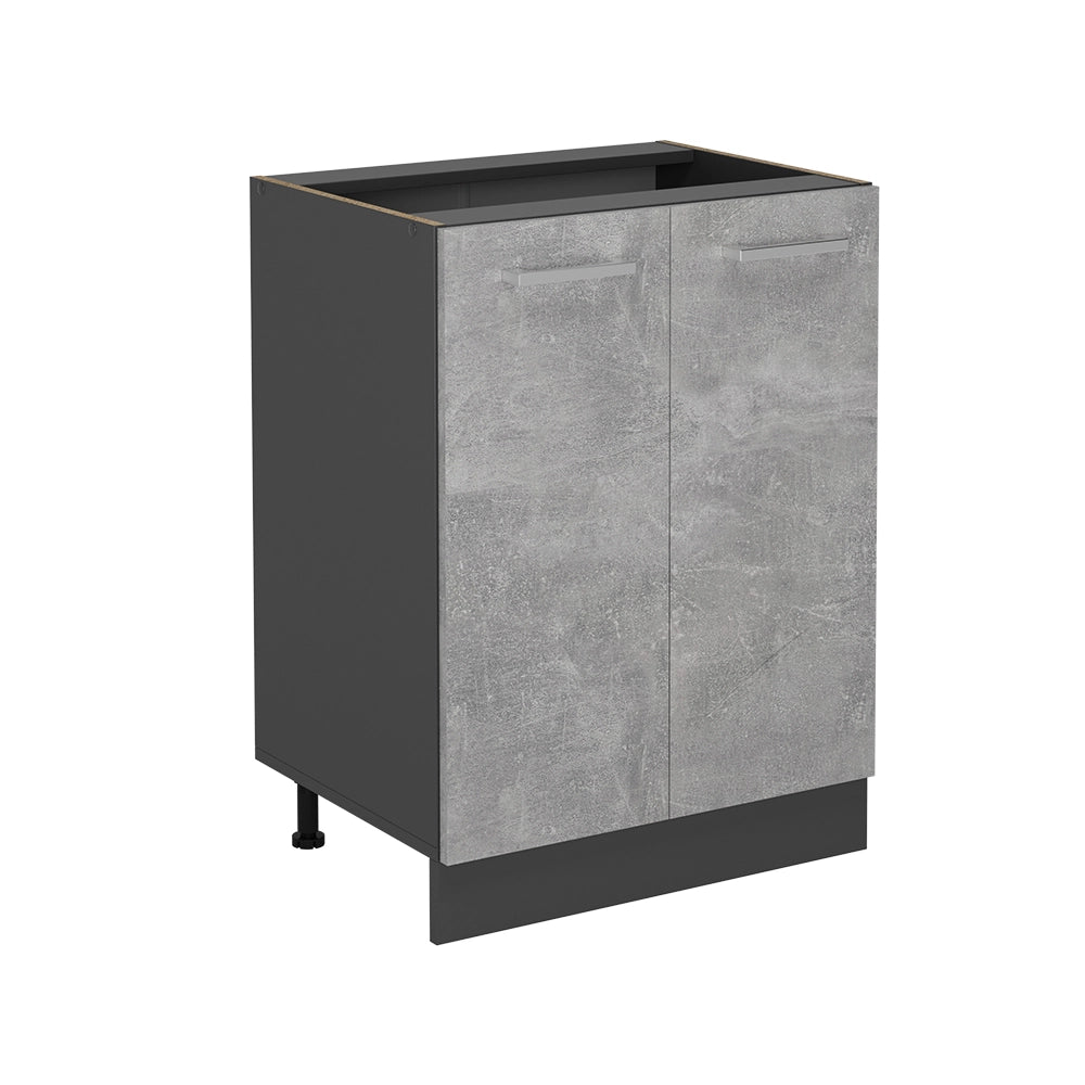 Vicco Mobiletto base cucina Calcestruzzo 60 cm senza piano di lavoro