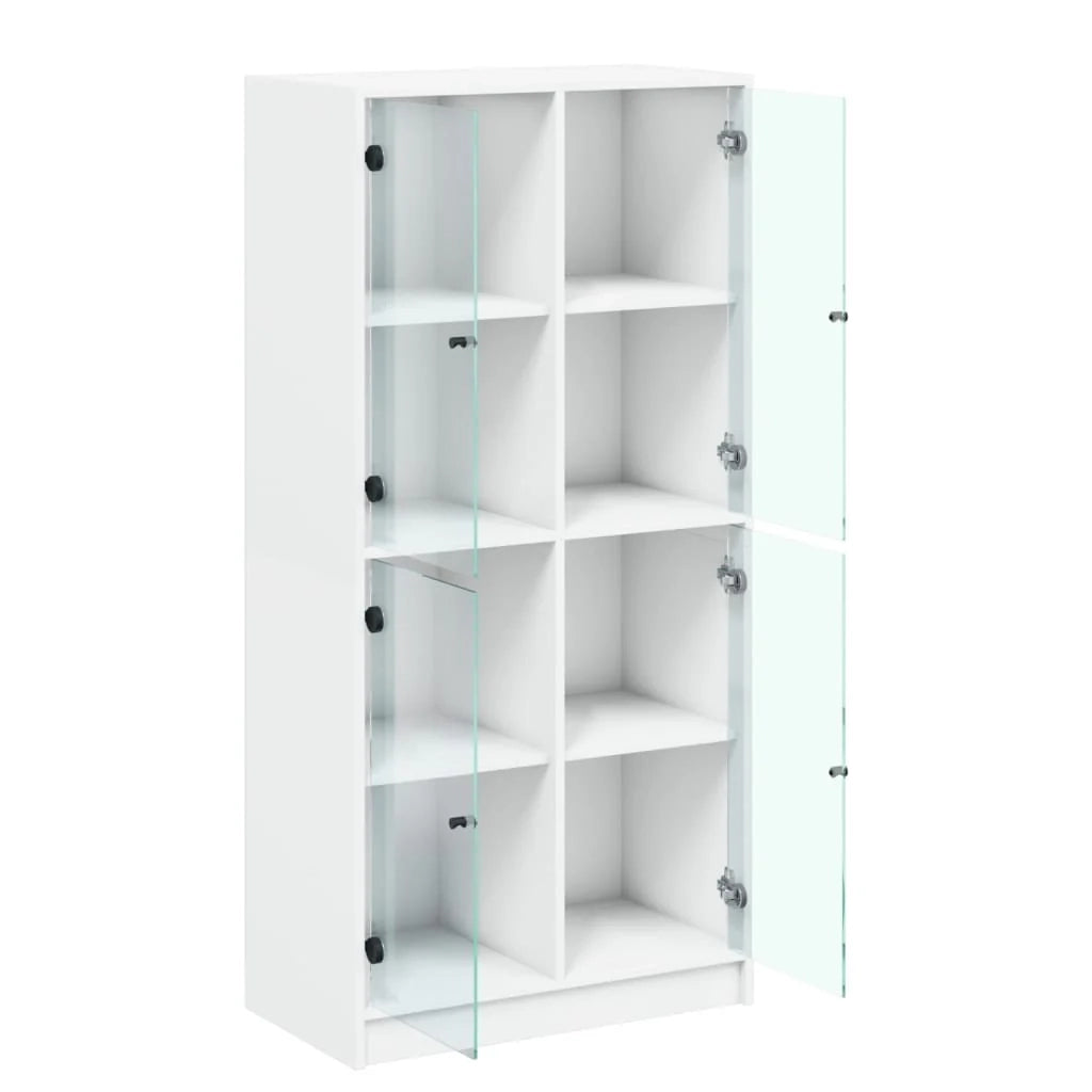 Buffet credenza cassettiera mobiletto mobile contenitore organizer cucina soggiorno salotto alto con ante 68 x 37 x 142 cm legno ingegnerizzato bianco 02_0032228