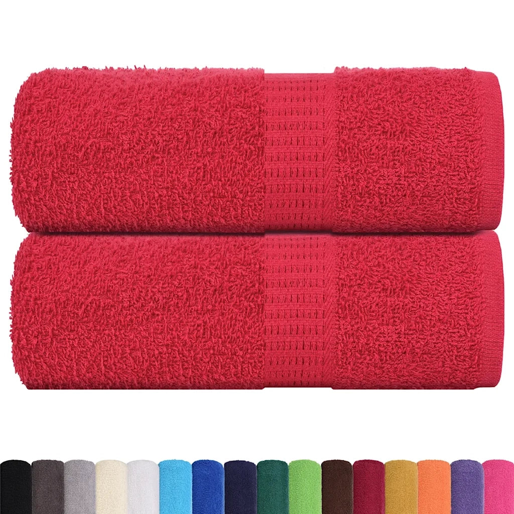 Asciugamani per Sapone 2 pz Rossi 30x30 cm 360 g/mÂ² 100% Cotone