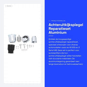 Rimedio per Specchio Rettrovisore in Alluminio - Adatto per X5 E53/E46 1999-2006 - Ripiegabile - Motore incluso - Produzione professionale - 100% nuovo - Kit di riparazione per specchi