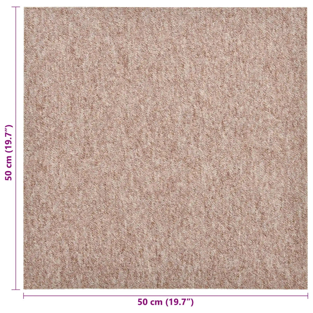 Tappeto 20 pcs Beige 50 x 50 cm 100% Polipropilene